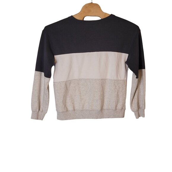 Abercrombie & Fitch Soft Collection Sweatshirt Size Large Gray White Long Sleeve - Picture 3 of 4